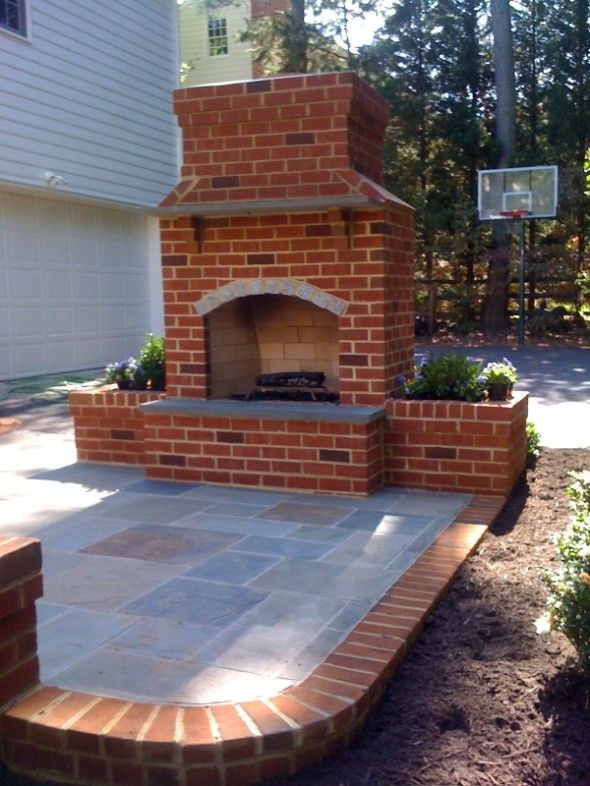 DIY Outdoor Brick Fireplace
 Outdoor Brick Fireplace Designs WoodWorking Projects & Plans