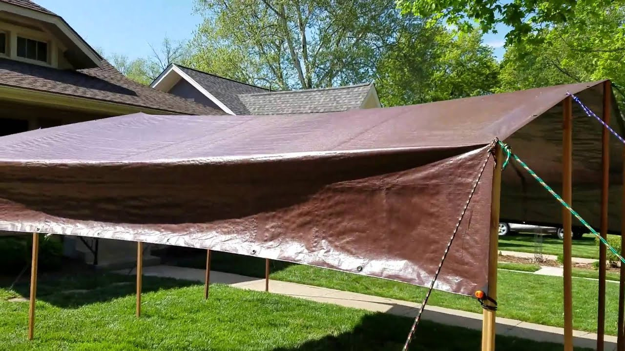 DIY Outdoor Canopy Frame
 DIY Tarp Camping Canopy