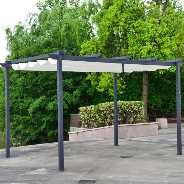 DIY Outdoor Canopy Frame
 Shop ALEKO DIY Frame Aluminum Outdoor Retractable Canopy