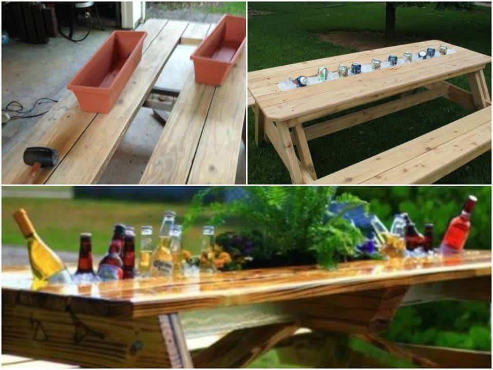 DIY Outdoor Cooler Table
 Build A Patio Table With A Built In Drink Cooler