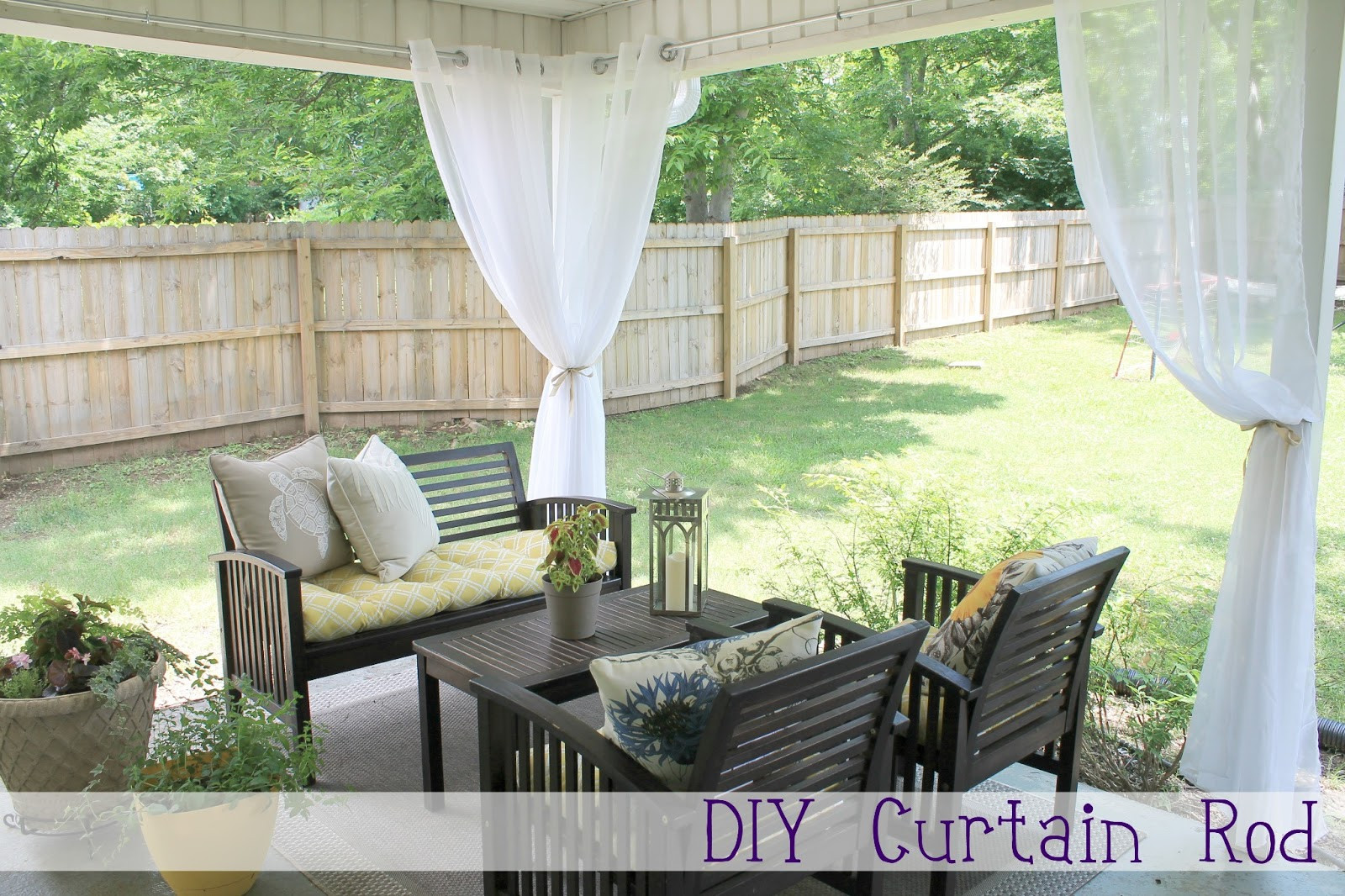 DIY Outdoor Curtain Rod
 DIY Curtain Rod