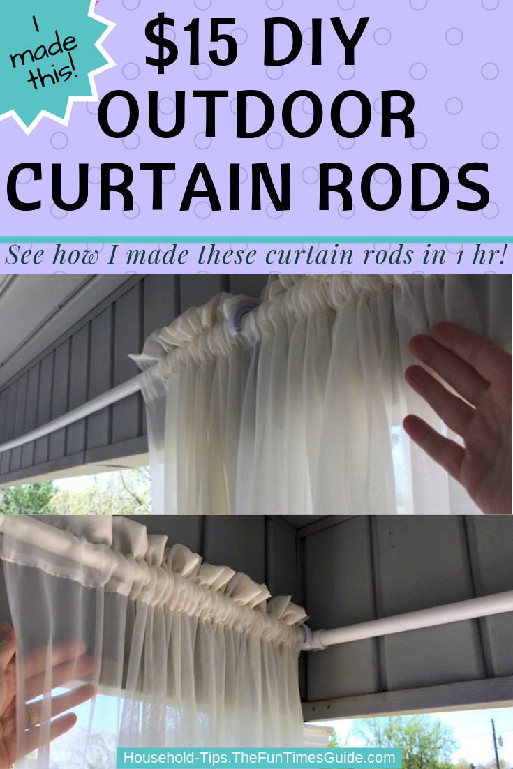 DIY Outdoor Curtain Rods
 DIY Curtain Rods For Outdoor Porch Curtains See How I