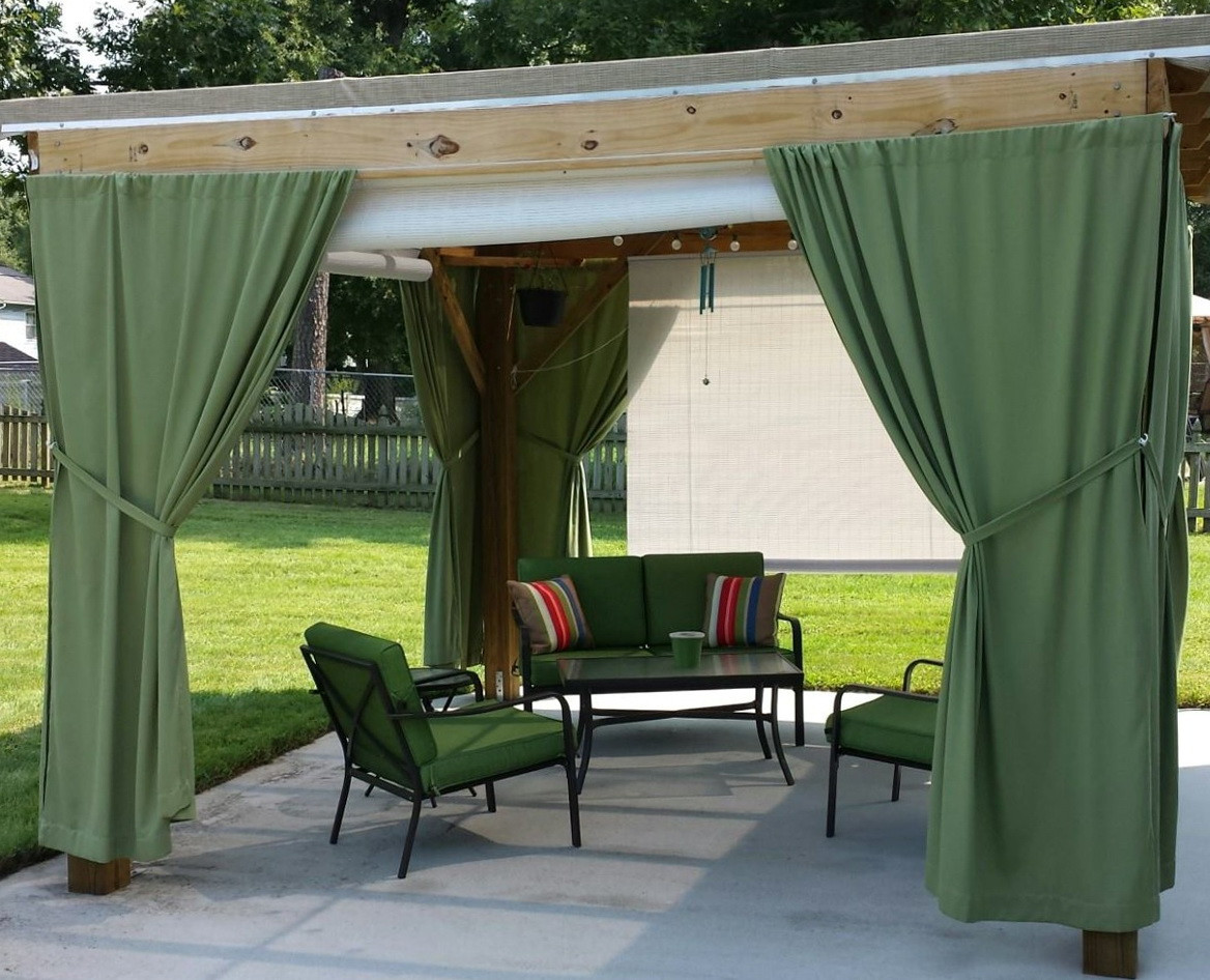 DIY Outdoor Curtain Rods
 Outdoor Curtain Panels Inspiration – HomesFeed