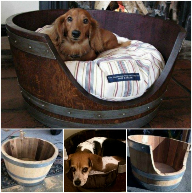 DIY Outdoor Dog Bed
 Wonderful DIY Outdoor Sink from Wine Barrel