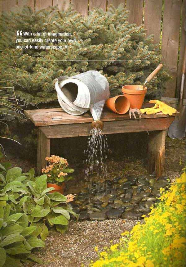 DIY Outdoor Fountain Ideas
 26 Wonderful Outdoor DIY Water Features Tutorials and