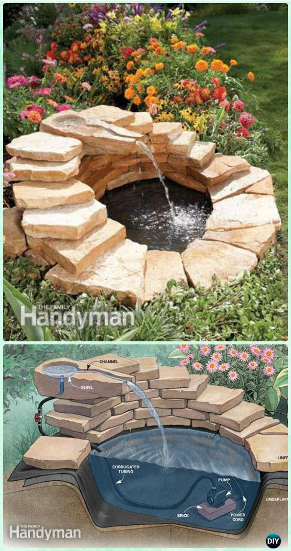 DIY Outdoor Fountain Ideas
 DIY Garden Fountain Landscaping Ideas & Projects with