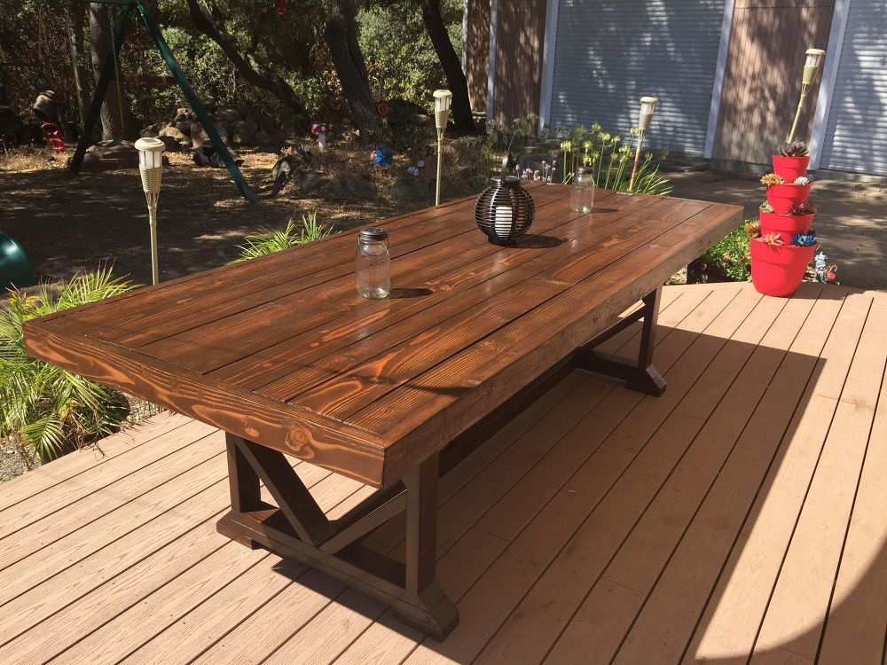 DIY Outdoor Furniture
 DIY Outdoor Dining Table Seats 10 12