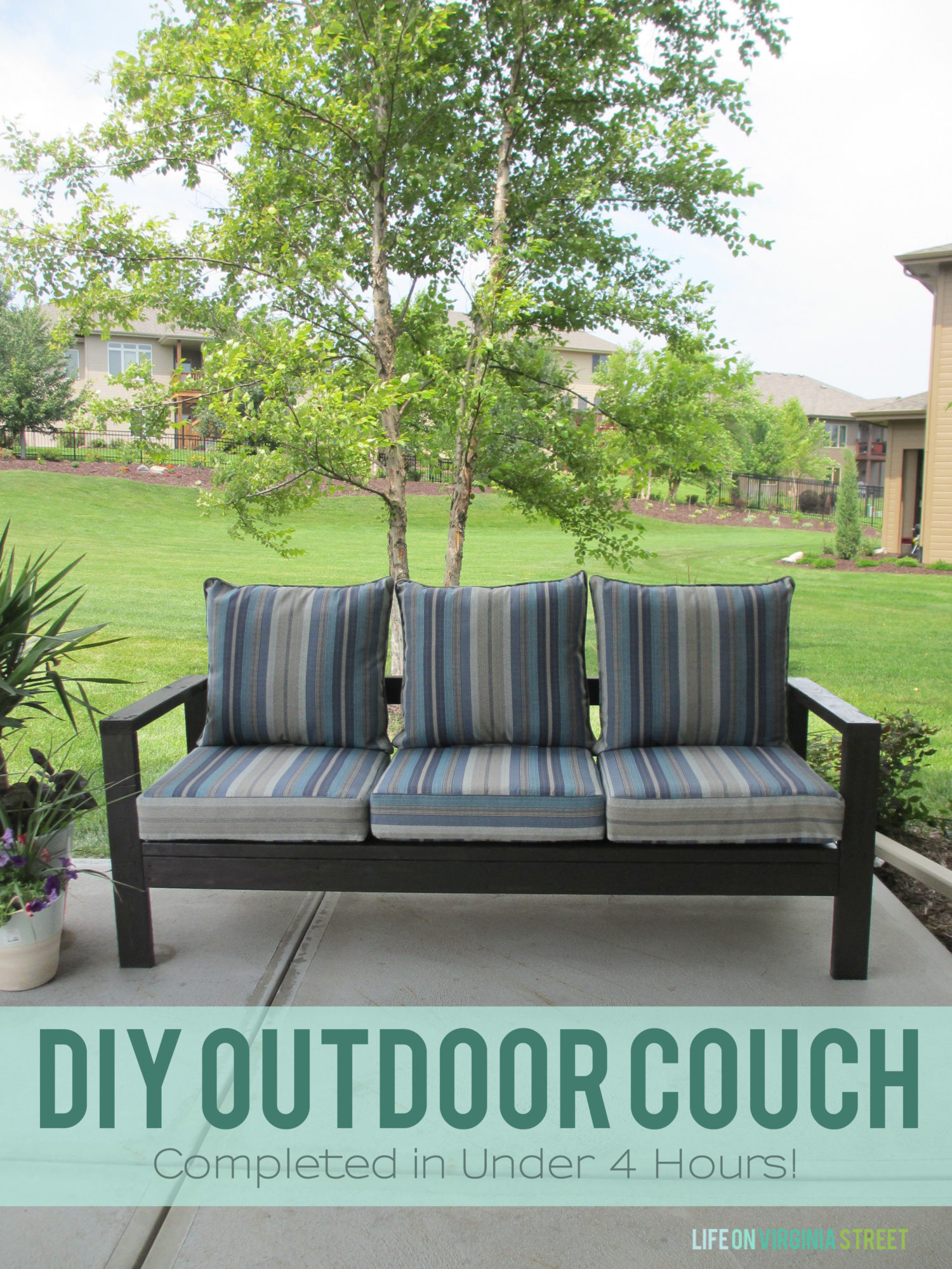 DIY Outdoor Furniture
 DIY Outdoor Couch Life Virginia Street