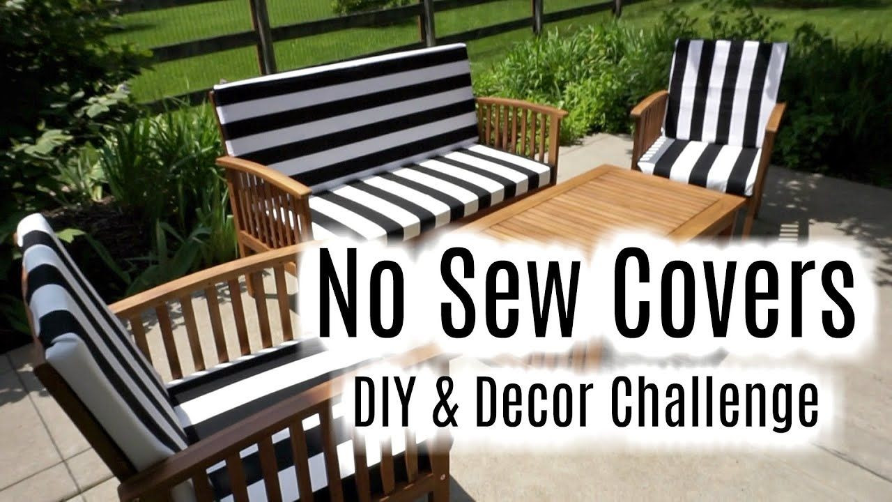 DIY Outdoor Furniture Cushions
 DIY & Decor Challenge Glue & Velcro Outdoor Cushion