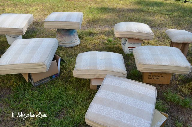 DIY Outdoor Furniture Cushions
 DIY Painted Outdoor Cushions and a FinishMax Pro Giveaway