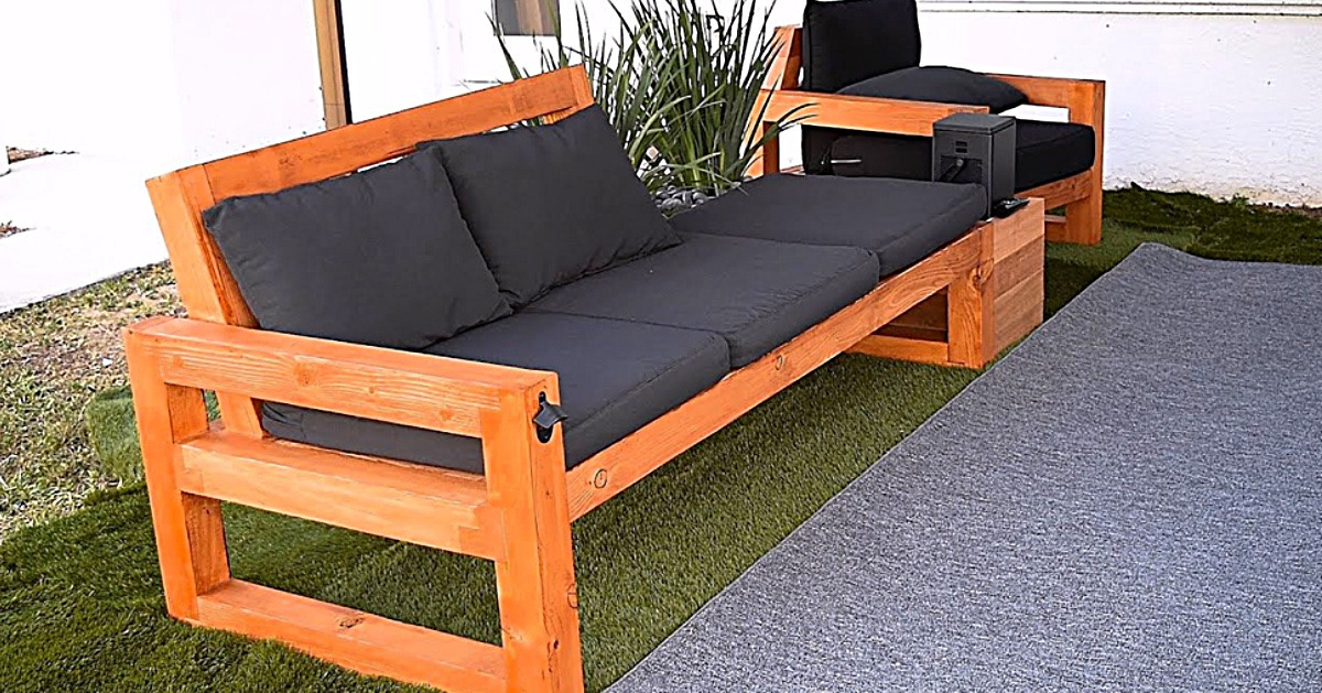 DIY Outdoor Furniture
 DIY Modern Outdoor Sofa
