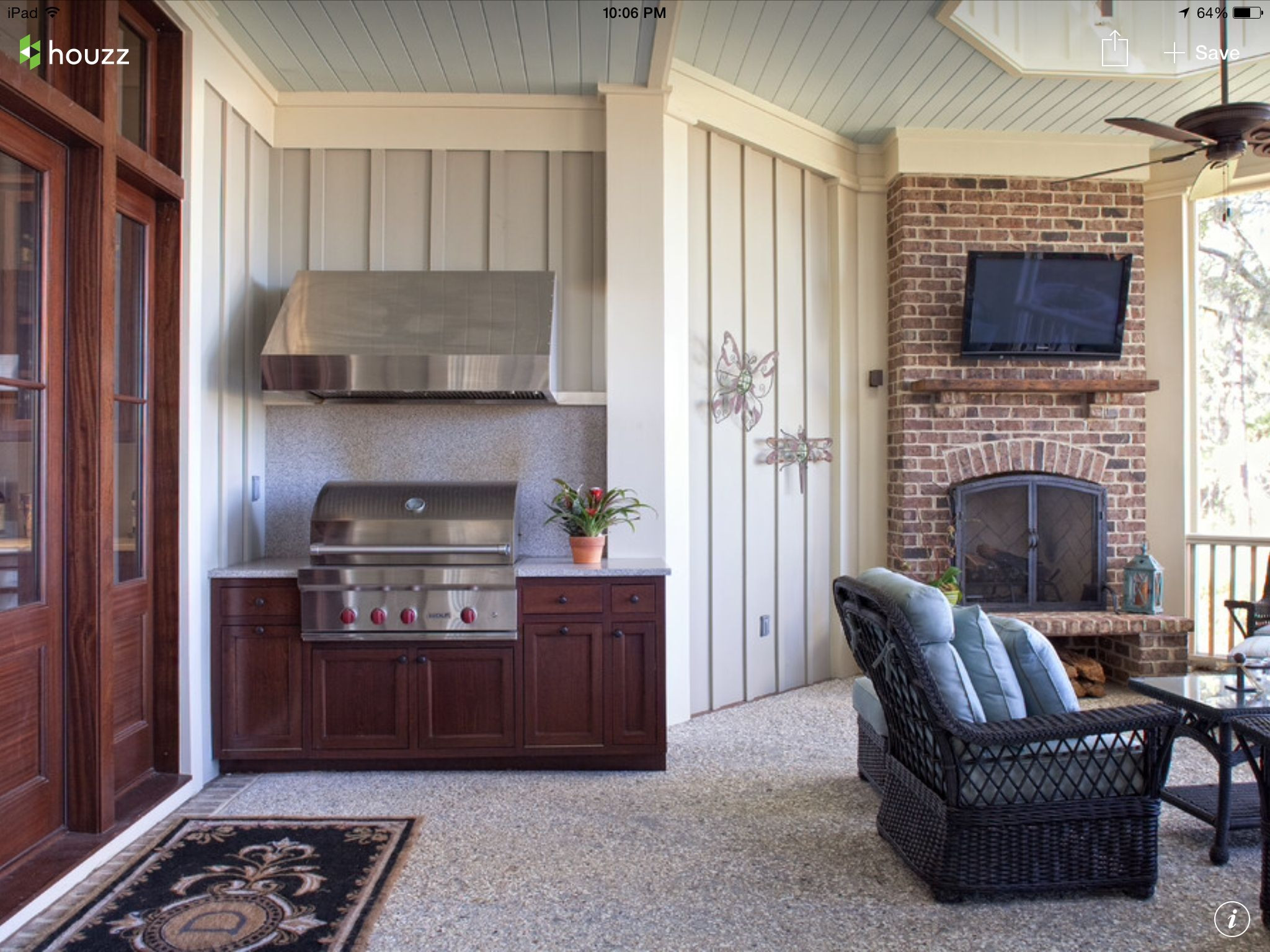 DIY Outdoor Grill Vent Hood
 Vent hood for grill on porch