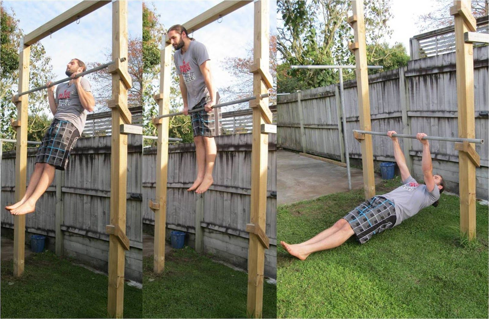 DIY Outdoor Gymnastics Bar
 pull up ladder crossfit