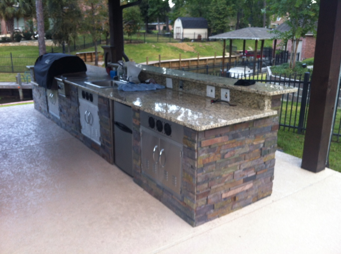 Diy Outdoor Kitchen Kits
 Just about done with my outdoor kitchen DIY granite
