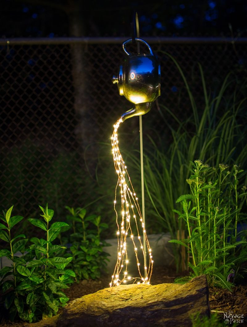 DIY Outdoor Lighting
 DIY Spilling Solar String Lights aka Teapot Lights