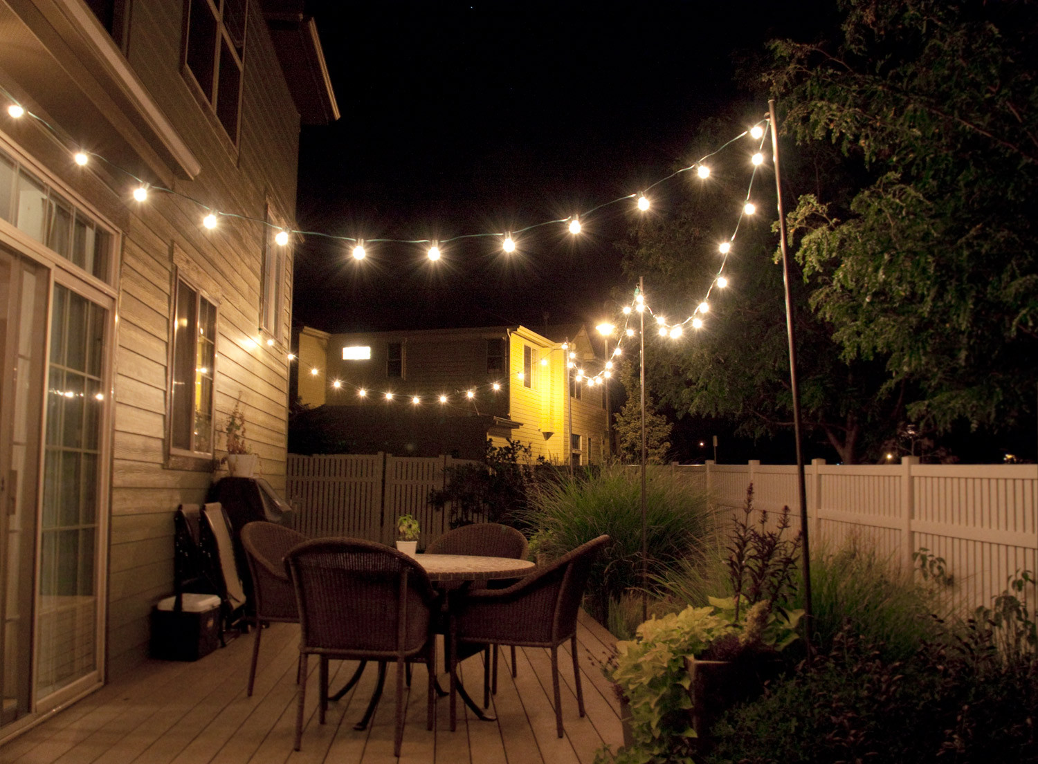 DIY Outdoor Lighting
 Bright July DIY Outdoor String Lights