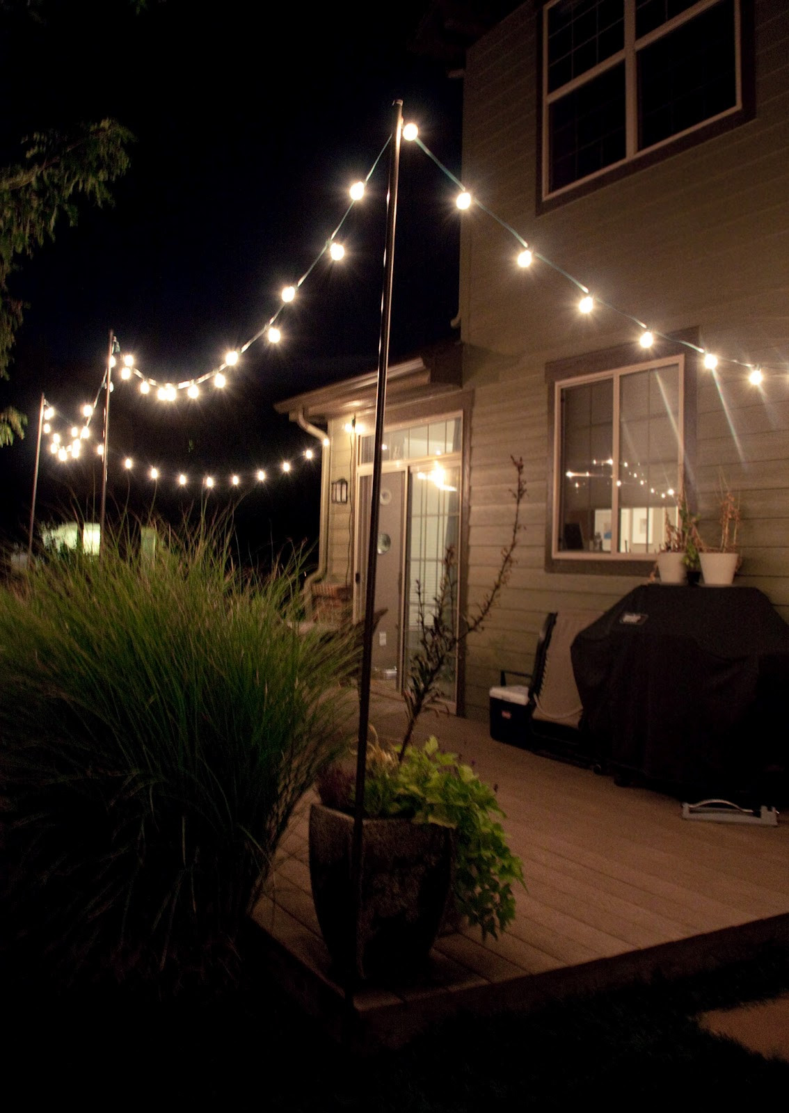 DIY Outdoor Lighting
 Bright July DIY Outdoor String Lights