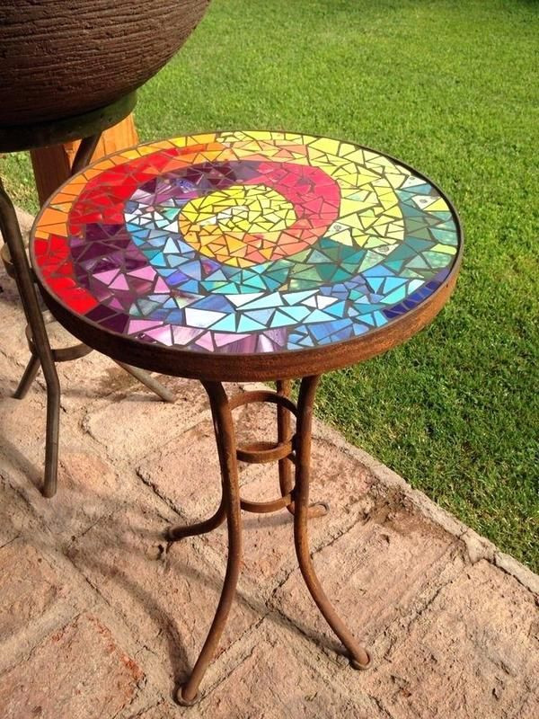 DIY Outdoor Mosaic Table
 89 Creative DIY Mosaic Decoration Ideas With images