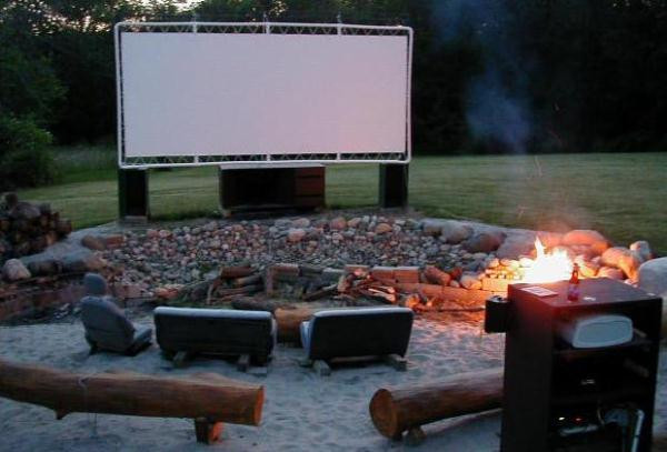 DIY Outdoor Movie Projector
 Backyard Movie Screen – DIY Outdoor