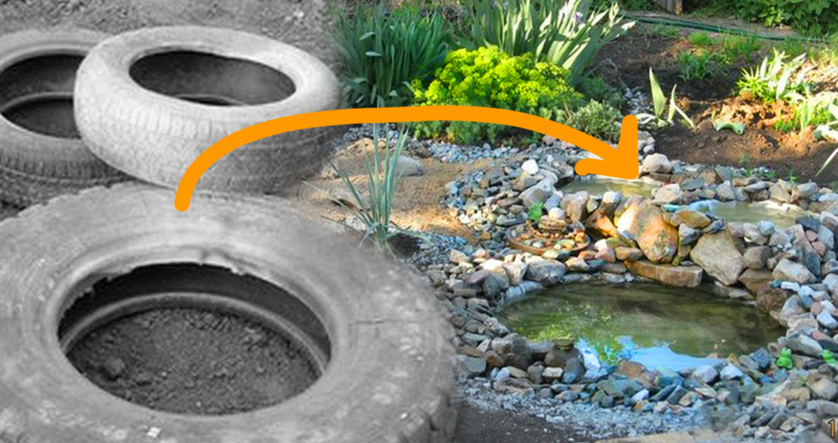 DIY Outdoor Pond
 DIY Tire Pond Turns Your Backyard Into An Oasis