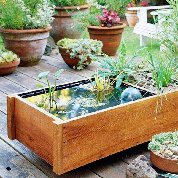 DIY Outdoor Pond
 21 Fascinating Low Bud DIY Mini Ponds In a Pot