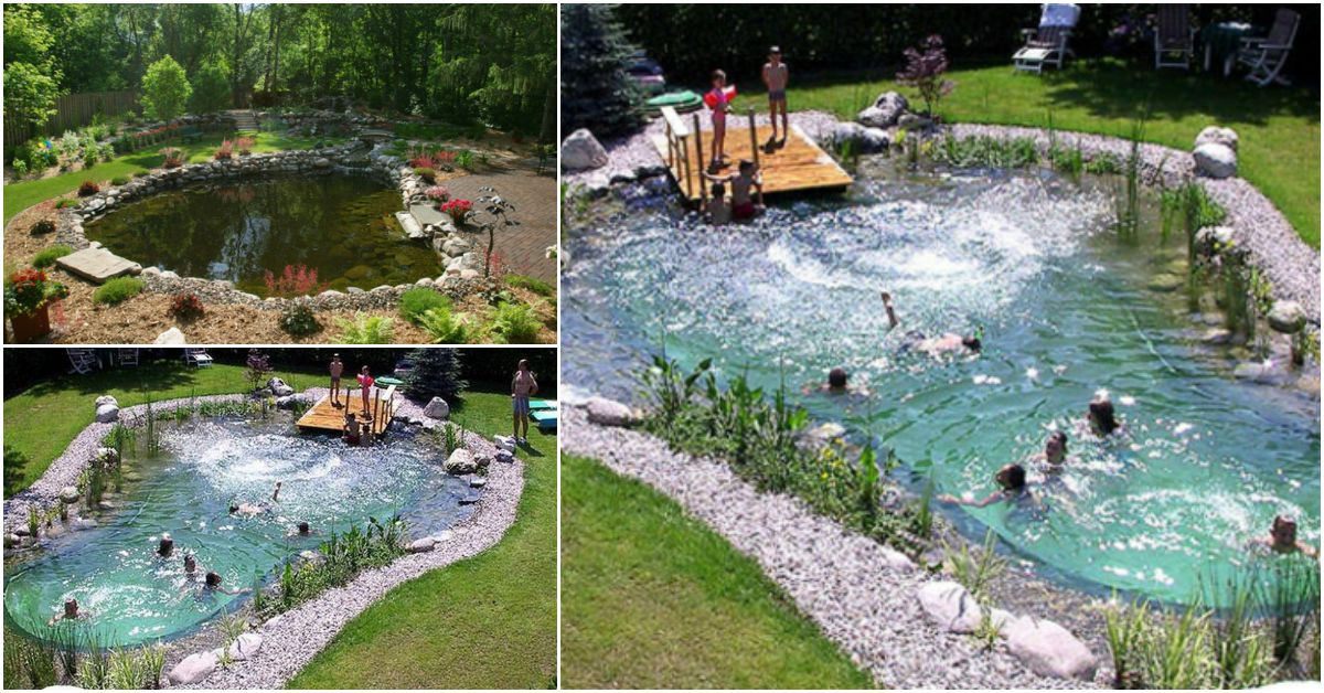 DIY Outdoor Pond
 Magical Outdoor DIY How Make An All Natural Swimming Pond