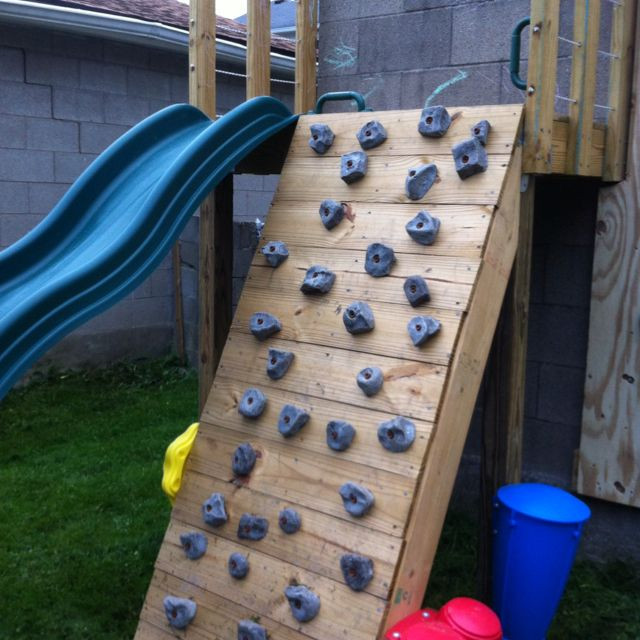 DIY Outdoor Rock Climbing Wall
 DIY climbing wall this would be a great idea for Jeff