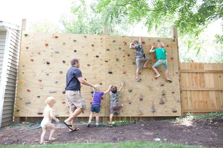 DIY Outdoor Rock Climbing Wall
 backyard rock climbing wall for kids