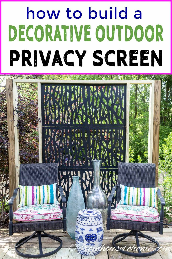 DIY Outdoor Screen
 How To Build A Decorative DIY Outdoor Privacy Screen