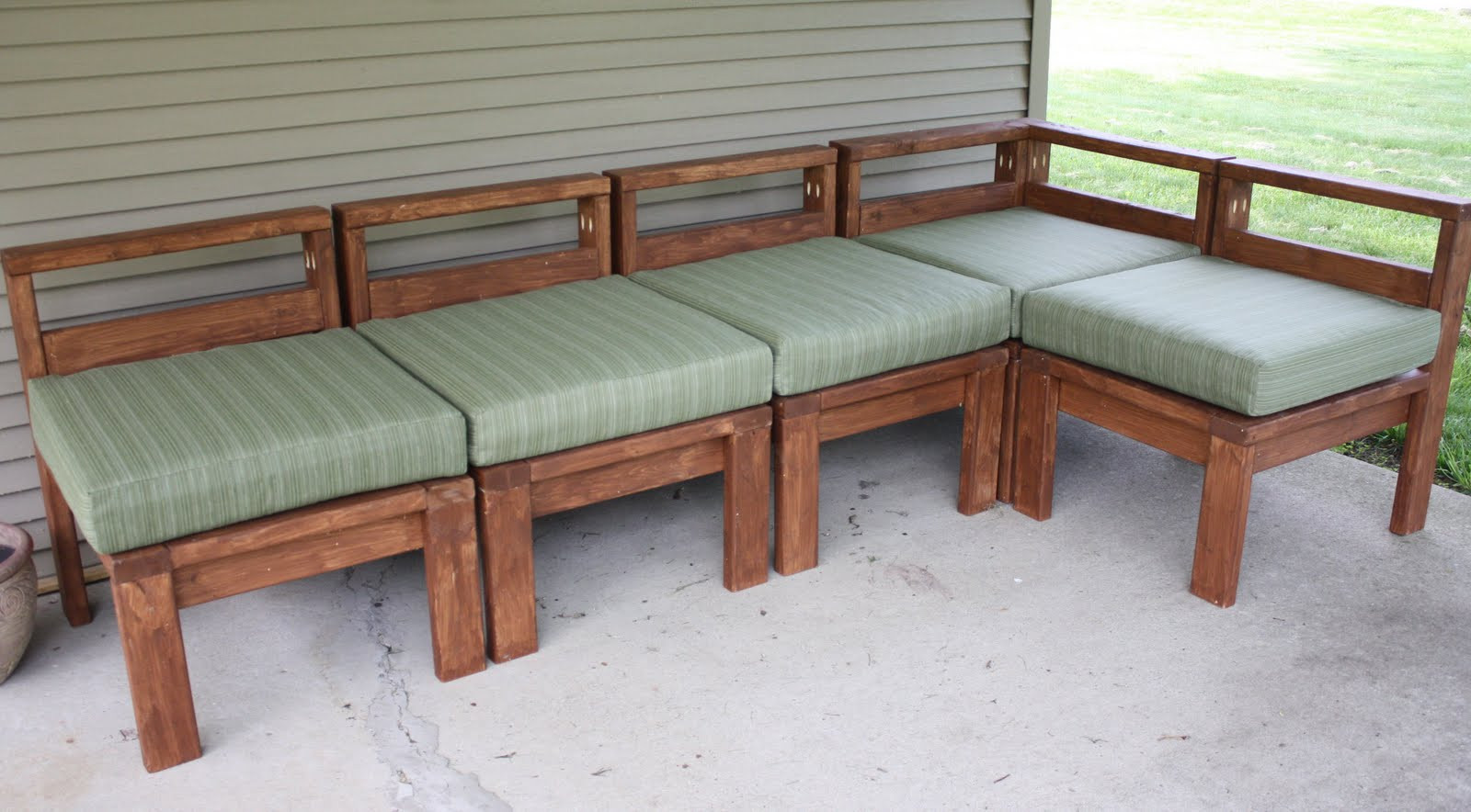 DIY Outdoor Sectional 2X4
 More Like Home 2x4 Outdoor Sectional