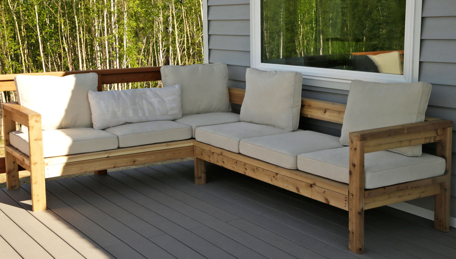 DIY Outdoor Sectional 2X4
 Furniture Inspiring Patio Furniture Design Ideas With Diy