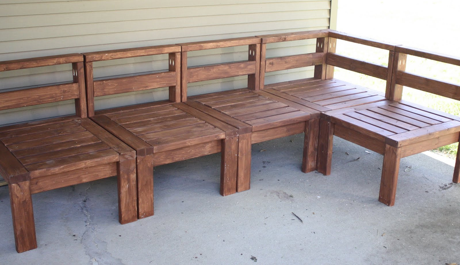 DIY Outdoor Sectional
 More Like Home 2x4 Outdoor Sectional