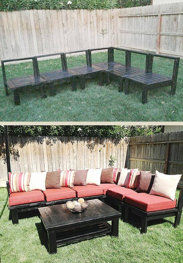 DIY Outdoor Sectional
 15 DIY Outdoor Pallet Sofa Ideas