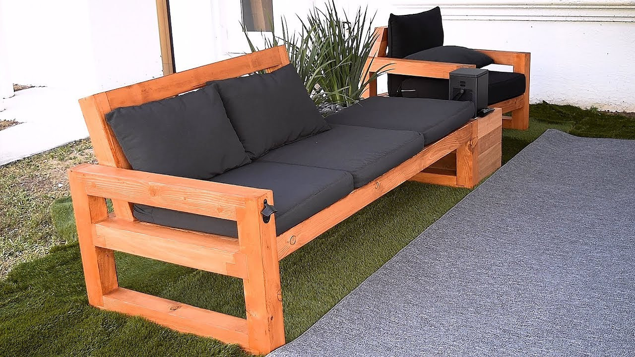 DIY Outdoor Sectional
 DIY Modern Outdoor Sofa