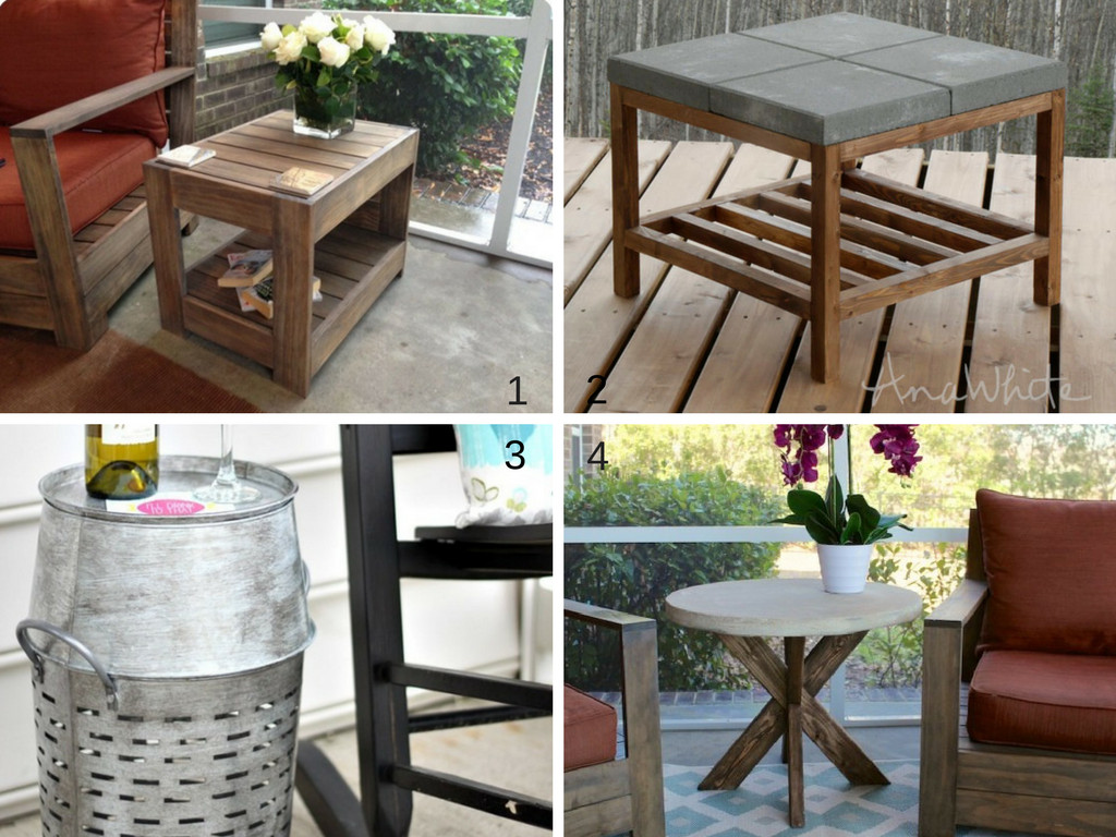 DIY Outdoor Side Table
 Do It Yourself Outdoor Furniture Part 2 Tables