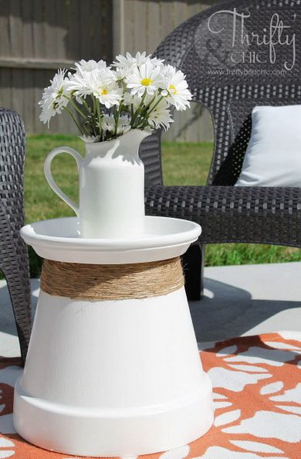 DIY Outdoor Side Table
 25 DIY Side Table Ideas With Lots of Tutorials 2017