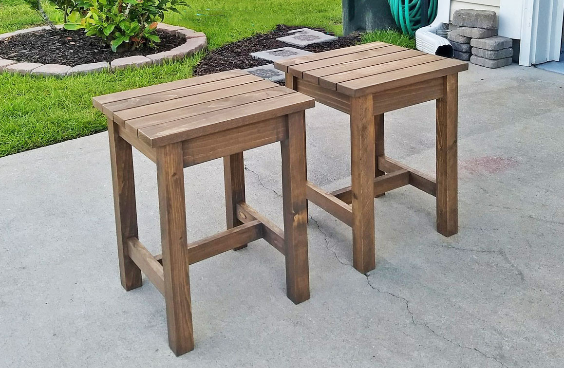DIY Outdoor Side Table
 Adirondack Stool or End Table