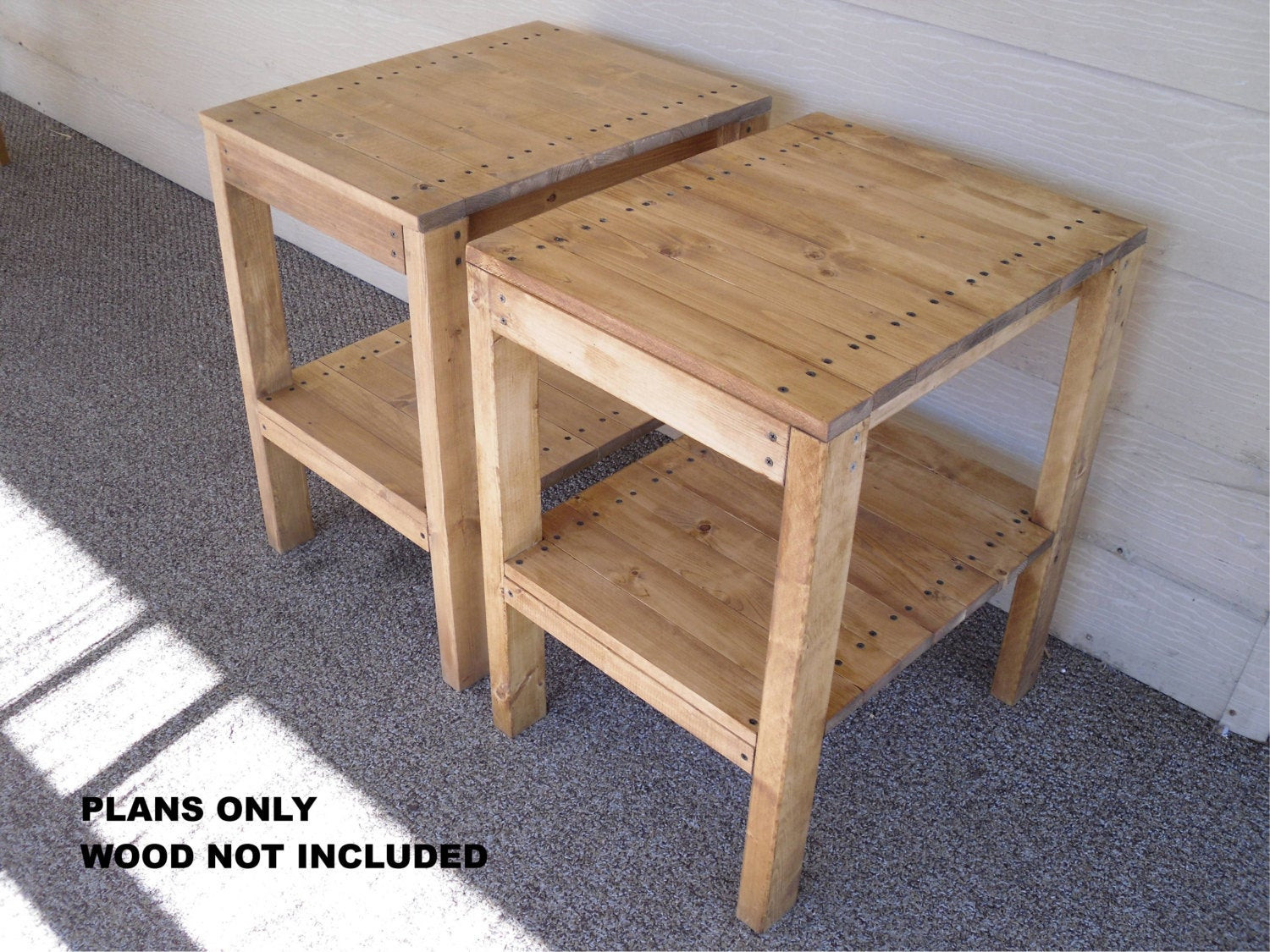 DIY Outdoor Side Tables
 DIY PLANS to make BR End Table Set Indoor Outdoor