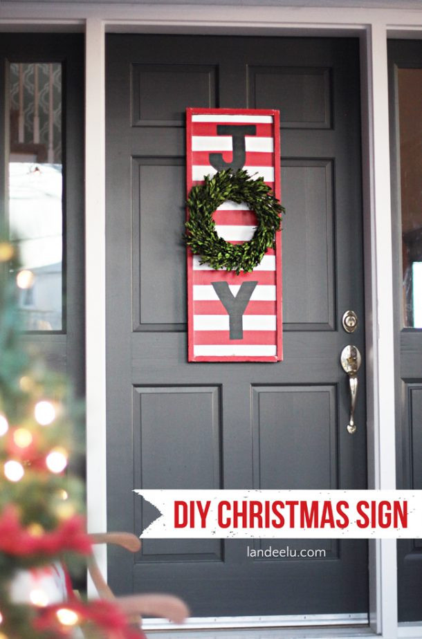 DIY Outdoor Sign
 JOY DIY Christmas Sign landeelu