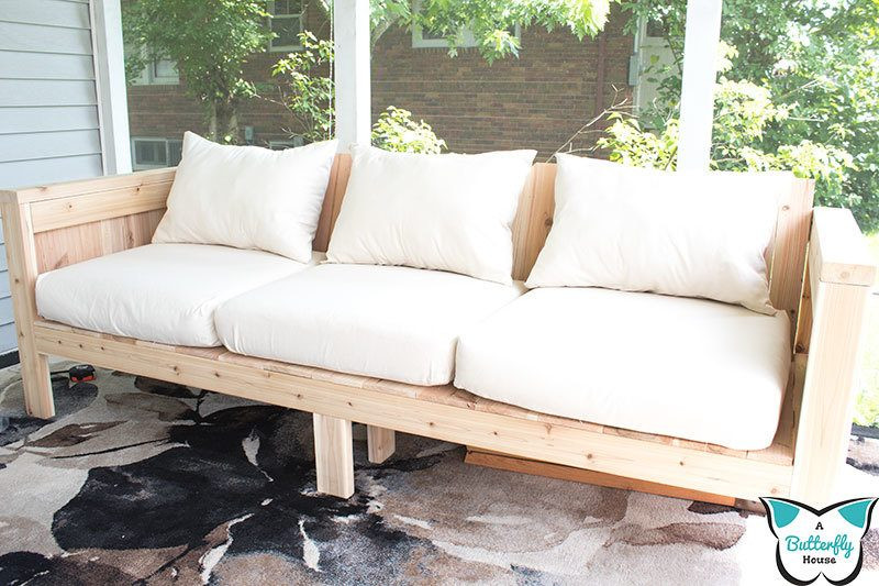 DIY Outdoor Sofa Cushions
 Cheap DIY Outdoor Cushions A Butterfly House