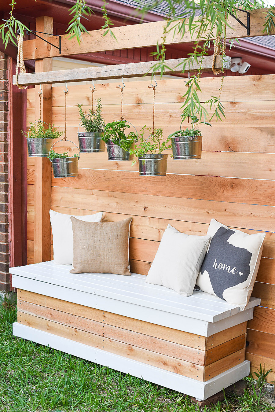 DIY Outdoor Storage Ideas
 Outdoor Storage Bench DIY Backyard Box with Hidden