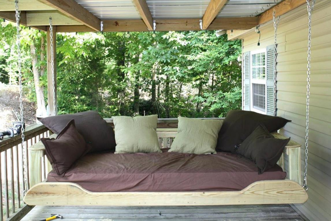 DIY Outdoor Swing Bed
 Easy 50 DIY Porch Swing Bed Plans Ideas a Bud