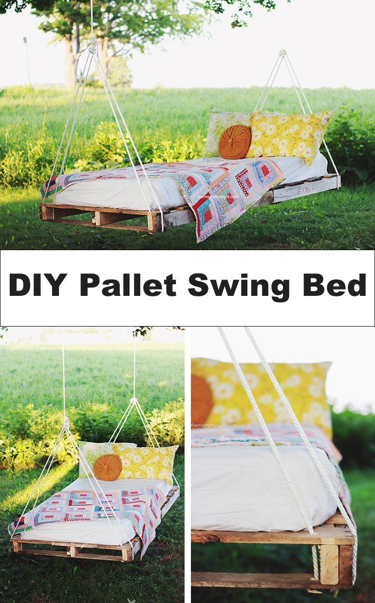 DIY Outdoor Swing Bed
 15 Best DIY Outdoor Pallet Furniture Ideas