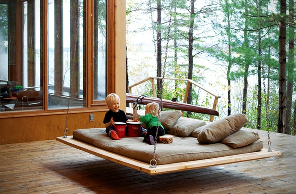 DIY Outdoor Swing Bed
 12 DIY Swing Bed ideas to enjoy floating in mid air HomeCrux