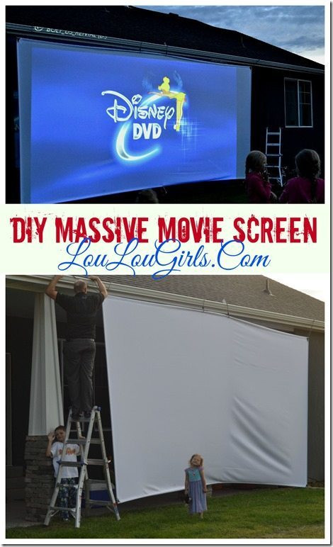 DIY Outdoor Theatre Screen
 DIY Massive Movie Screen Instructions Lou Lou Girls