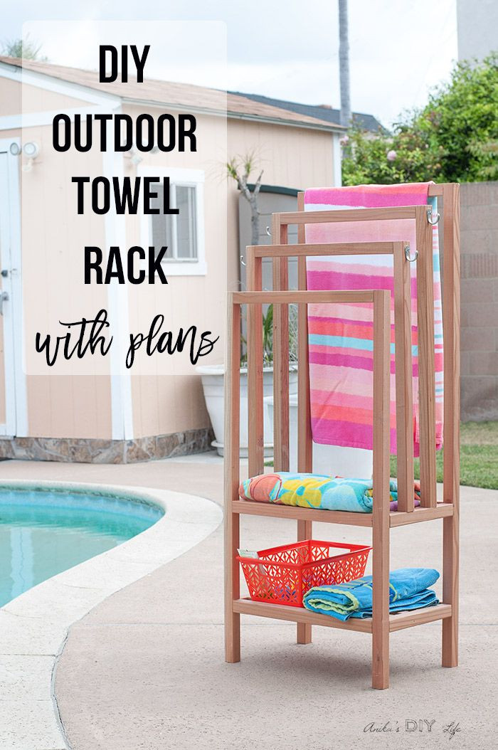 DIY Outdoor Towel Rack
 DIY Outdoor Towel Rack with Shelves