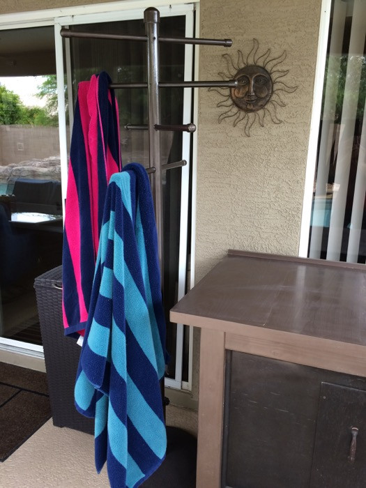 DIY Outdoor Towel Rack
 Easy DIY PVC Poolside Towel Rack — StuffAndyMakes