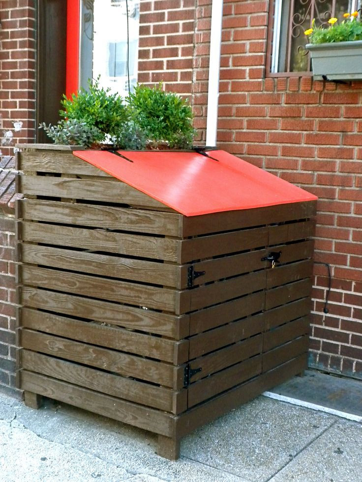 DIY Outdoor Trash Bin
 Attractive Outdoor Trash Can Storage