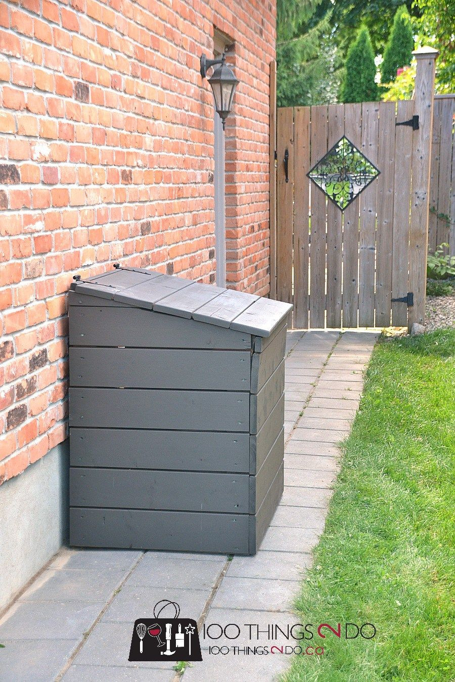 DIY Outdoor Trash Bin
 DIY Outdoor Garbage Bin