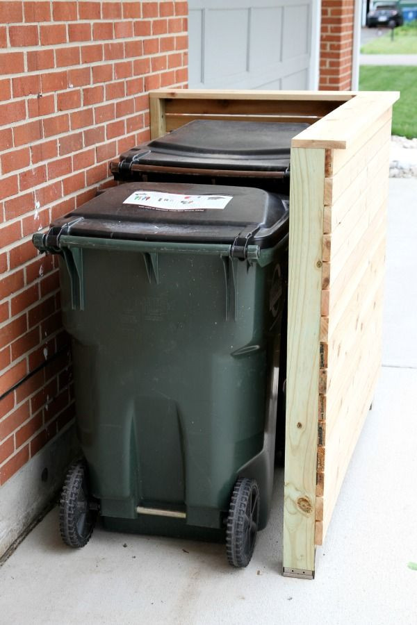 DIY Outdoor Trash Bin
 DIY trash enclosure 3